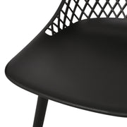 Set of two Noble House Lily Chairs with elegant wooden legs and upholstered seats, perfect for dining or living areas.