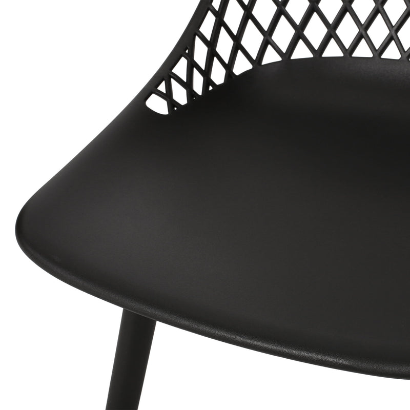 Set of two Noble House Lily Chairs with elegant wooden legs and upholstered seats, perfect for dining or living areas.