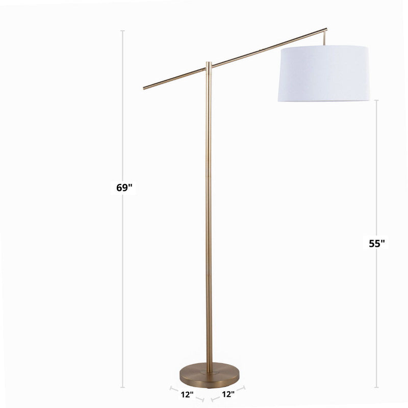Lumi Source Casper contemporary floor lamp with sleek design and adjustable arm, ideal for modern living spaces.