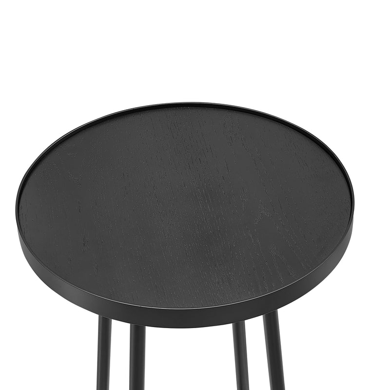 Ranlo - Round Accent Table With Geometric Legs - Black - R&R Furniture Gallery (Fountain Valley, CA)