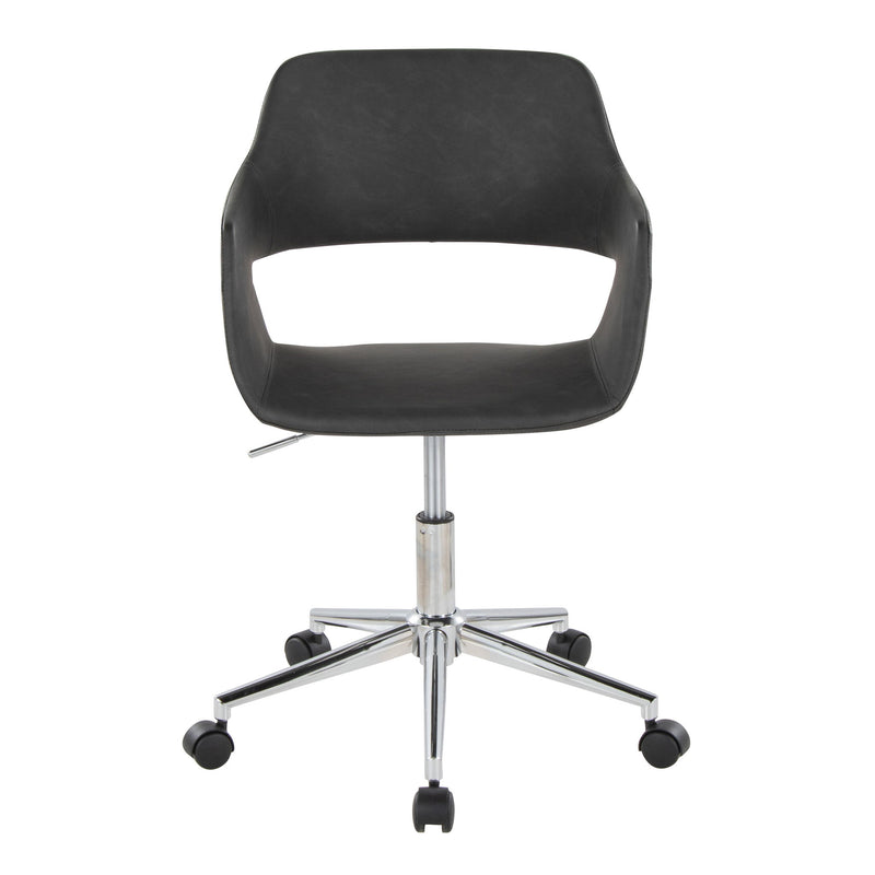Lumi Source Margarite contemporary office task chair with cushioned seat and adjustable height, ideal for modern desks.
