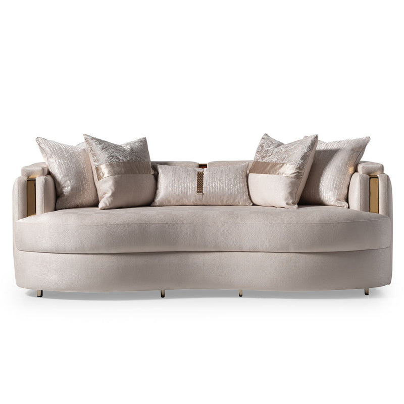 Carmela - Sofa - Almond / Gold - R&R Furniture Gallery (Fountain Valley, CA)
