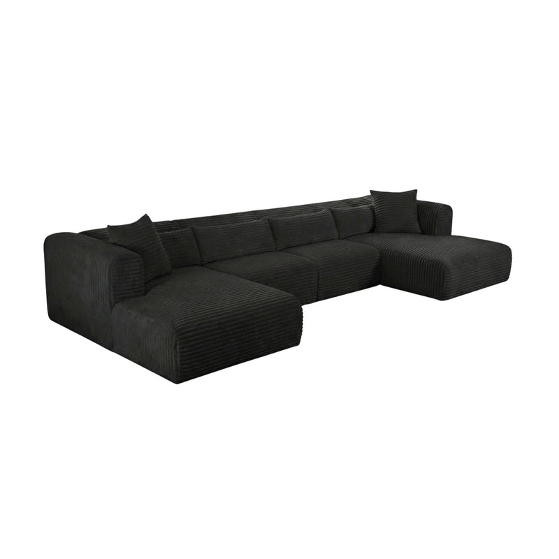 Tarra - Fluffy Oversized Corduroy Modular Sectional - R&R Furniture Gallery (Fountain Valley, CA)