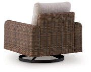 Dolan Creek - Swivel Lounge With Cushion - Gray / Brown - R&R Furniture Gallery (Fountain Valley, CA)
