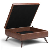 Owen - Multifunctional Square Coffee Table Storage Ottoman - R&R Furniture Gallery (Fountain Valley, CA)