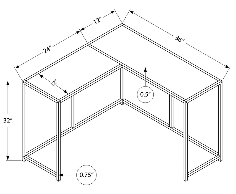Corner Accent Console Table For Entryway, Contemporary & Modern - Black - R&R Furniture Gallery (Fountain Valley, CA)