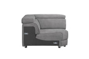 Alwin - Modular Wedge - Dark Gray Fabric - R&R Furniture Gallery (Fountain Valley, CA)