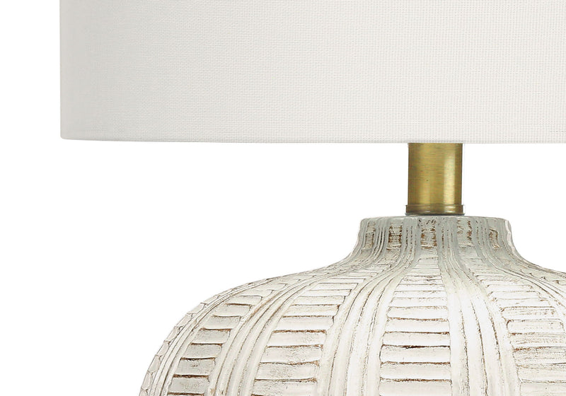 Transitional Lighting, Table Lamp, Resin - Cream - R&R Furniture Gallery (Fountain Valley, CA)