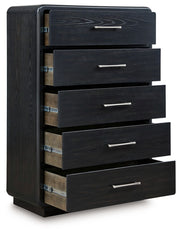 Rowanbeck - Five Drawer Chest - Black - R&R Furniture Gallery (Fountain Valley, CA)