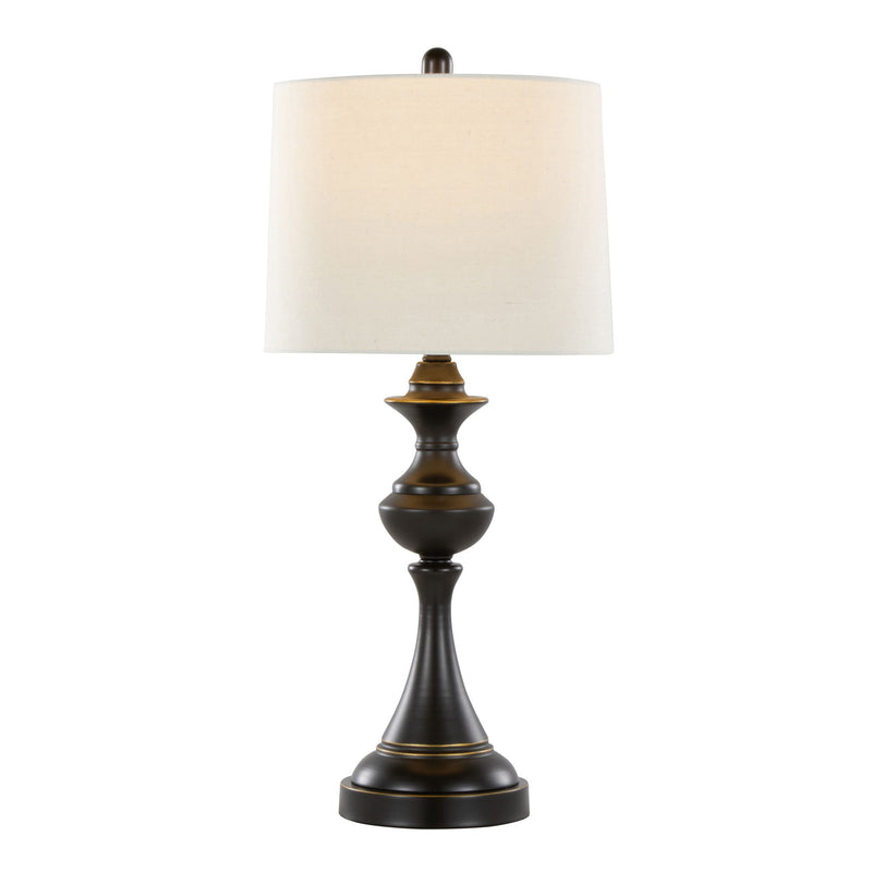 Pair of contemporary Lumi Source Montgomery table lamps with sleek modern design, set of two for stylish home lighting.