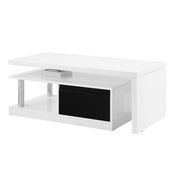 Buck II - Coffee Table With Swivel Top - White & Black High Gloss - R&R Furniture Gallery (Fountain Valley, CA)