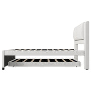 Upholstery Platform Bed With Trundle, Trundle Can Be Flat Or Erected - R&R Furniture Gallery (Fountain Valley, CA)
