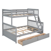 DreamHaus bunk bed with ladders and two storage drawers, featuring a sturdy frame and space-saving design for kids' bedrooms.