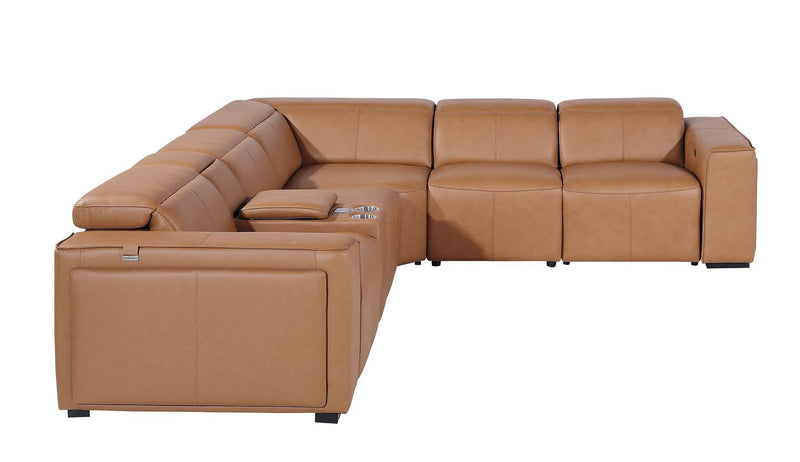 1224 - 6-Piece L-Shaped Sectional Sofa In With 3 Power Recliners & Power Headrests
