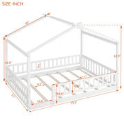 Bed House Bed Frame With Fence - R&R Furniture Gallery (Fountain Valley, CA)
