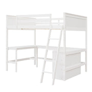 Loft Bed With Shelves With Desk - R&R Furniture Gallery (Fountain Valley, CA)