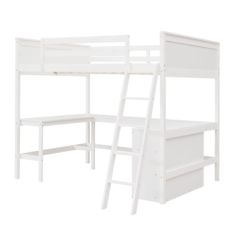 Loft Bed With Shelves With Desk - R&R Furniture Gallery (Fountain Valley, CA)