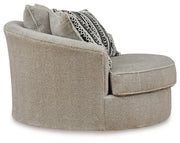Calnita - Oversized Swivel Accent Chair - Sisal - R&R Furniture Gallery (Fountain Valley, CA)