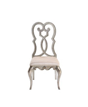 Esteban - Side Chair (Set of 2) - Ivory Velvet & Antique Champagne - R&R Furniture Gallery (Fountain Valley, CA)