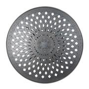 Elegant Cast Aluminum Round Bar Table With Romantic Filigree Design - Copper - R&R Furniture Gallery (Fountain Valley, CA)