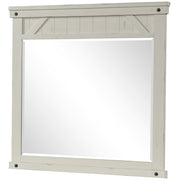 Industrial Farmhouse Mirror - White - R&R Furniture Gallery (Fountain Valley, CA)