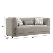 Glenda - Sofa With 3 Pillows - Gray Chenille - R&R Furniture Gallery (Fountain Valley, CA)