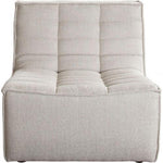 Marshall Scooped Seat Ottoman in Sand Fabric
