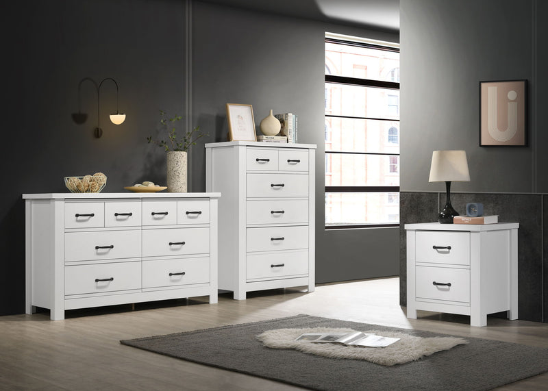 Cassini - 3 Piece Bedroom Set - White - R&R Furniture Gallery (Fountain Valley, CA)
