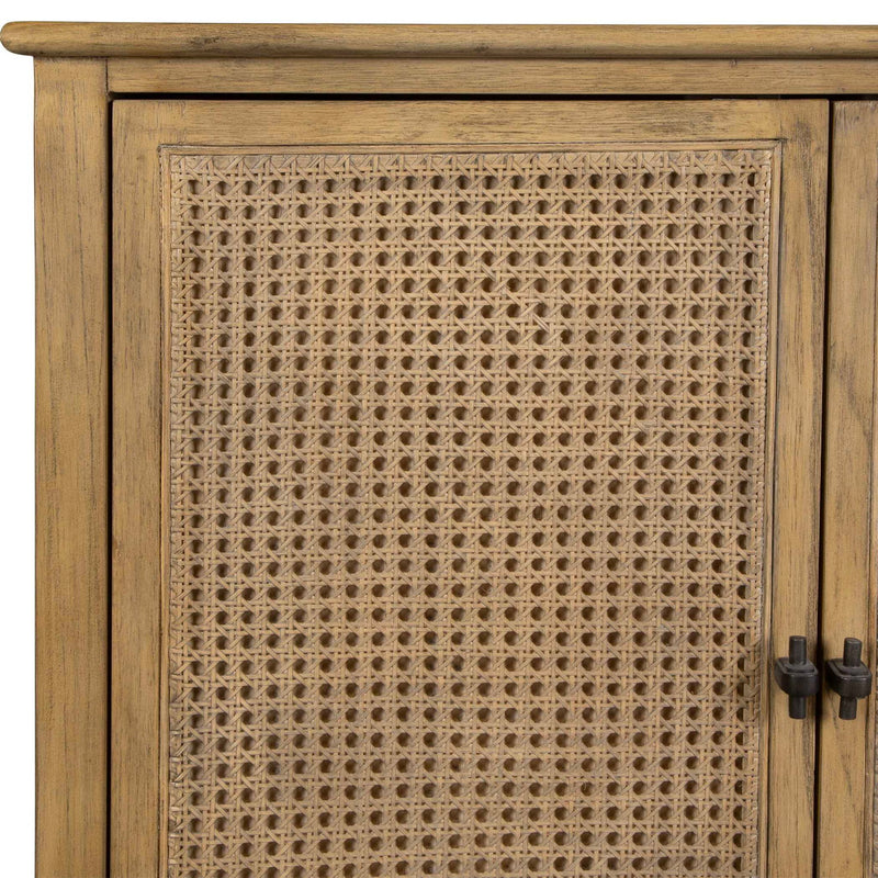 Coast - 2 Door Rattan Cabinet - Woodtone