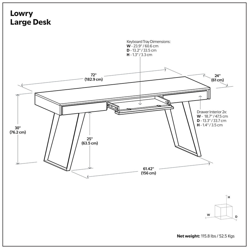 Lowry - Handcrafted Desk - R&R Furniture Gallery (Fountain Valley, CA)
