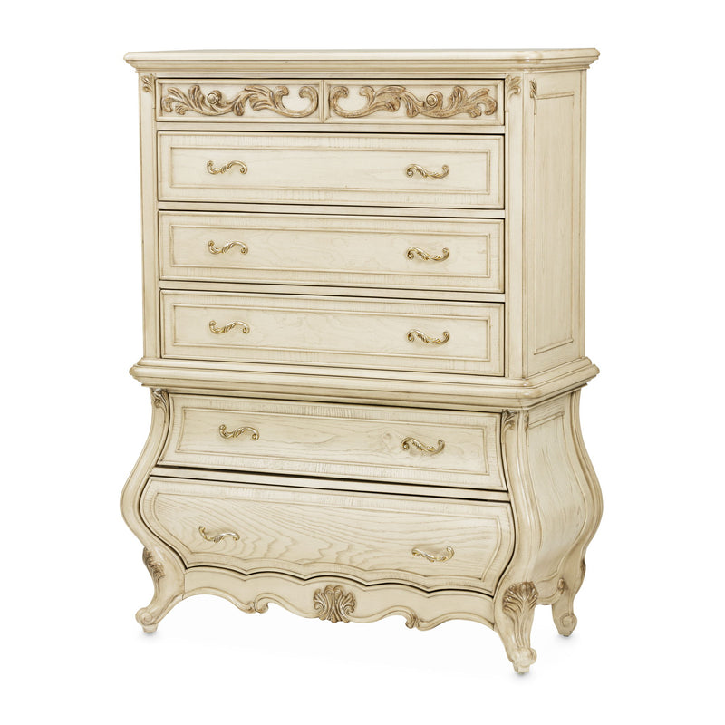 Platine de Royale - 6-Drawer Chest - Champagne - R&R Furniture Gallery (Fountain Valley, CA)