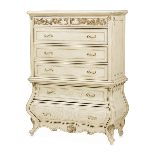 Platine de Royale - 6-Drawer Chest - Champagne - R&R Furniture Gallery (Fountain Valley, CA)