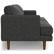 Livingston upholstered stationary sofa by Simpli-Home with plush fabric and modern design, shown in a cozy living room setting.