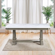 Zumala - Dining Table - Marble Top & Weathered Oak - R&R Furniture Gallery (Fountain Valley, CA)