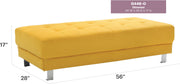 Upholstered contemporary ottoman from Glory Furniture, stylish living room furniture with soft fabric and sleek design.