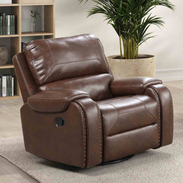 Tepic - Glider + Swivel Recliner, Brown