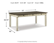 Bolanburg - Rectangular Dining Room Table - Beige - R&R Furniture Gallery (Fountain Valley, CA)