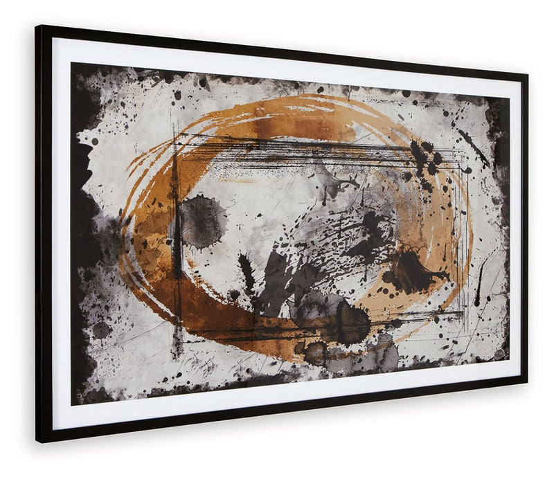 Clefting - Wall Art - Black / Caramel / Tan - R&R Furniture Gallery (Fountain Valley, CA)