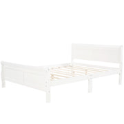 Platform Bed Frame Mattress Foundation Sleigh Bed With Headboard / Footboard / Wood Slat Suppor - R&R Furniture Gallery (Fountain Valley, CA)