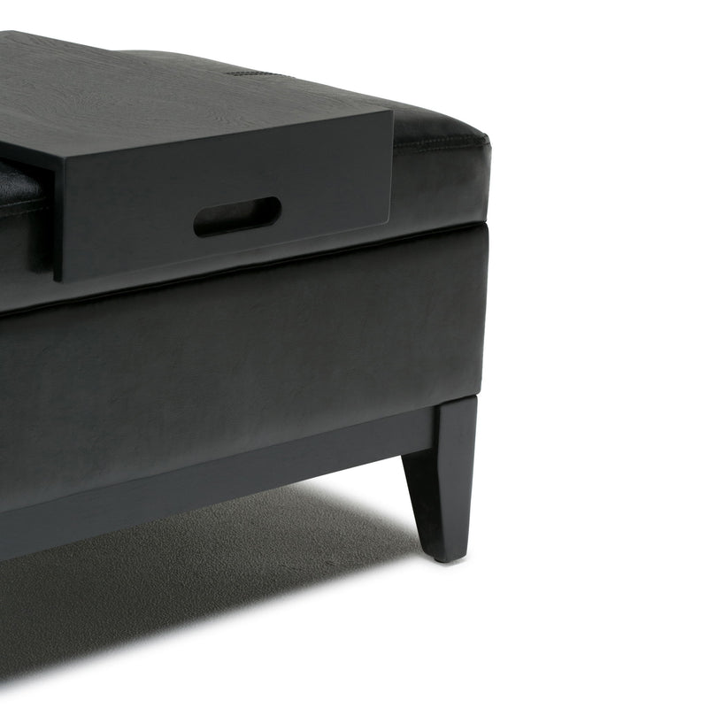 Oregon - Contemporary Storage Ottoman Bench With Tray - R&R Furniture Gallery (Fountain Valley, CA)