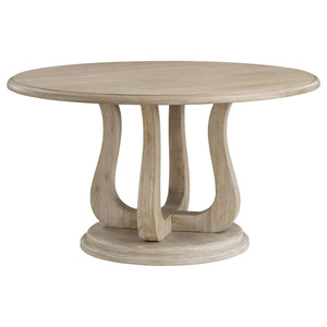 Verdugo - Round Dining Table With Pedestal Base - White Washed