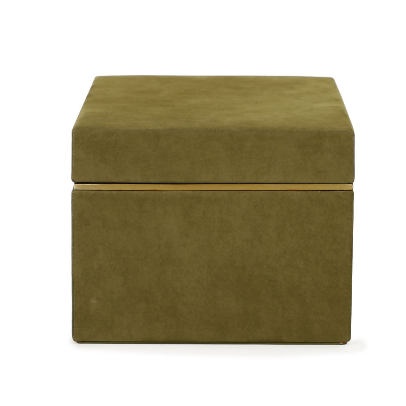 Pisa - Vegan Suede Contract-Grade Storage Box - Green - R&R Furniture Gallery (Fountain Valley, CA)