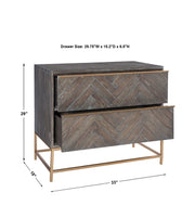 Uttermost Armistead dark walnut accent drawer chest with sleek wood finish and modern design.
