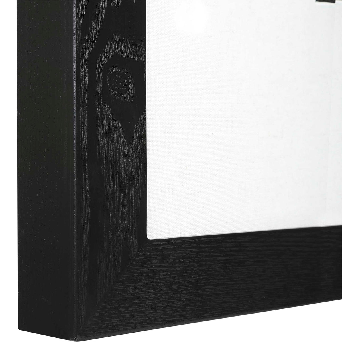 Flaxen Scroll - Shadow Box - Black / Blue / White