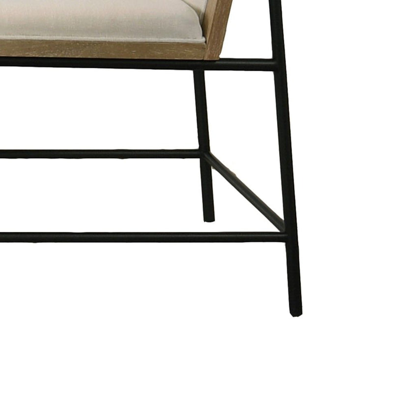 Tate - Round Dining Table With Cream Color Upholstered Chairs (Set of 5) - Oak Finish - R&R Furniture Gallery (Fountain Valley, CA)