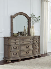 Ardenfield - Dresser And Mirror - Light Brown - R&R Furniture Gallery (Fountain Valley, CA)
