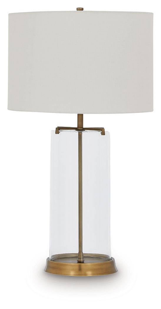 Gizeh - Glass Table Lamp - Clear / Gold Finish - R&R Furniture Gallery (Fountain Valley, CA)