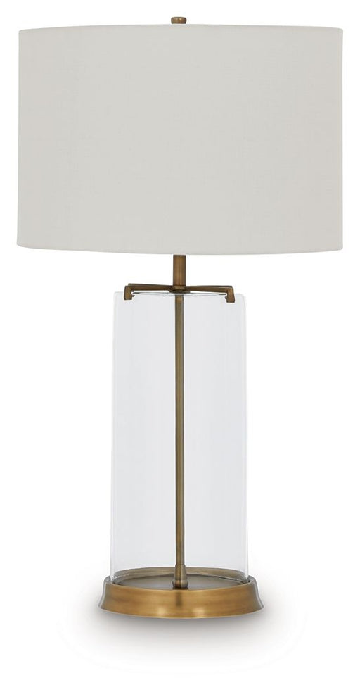 Gizeh - Glass Table Lamp - Clear / Gold Finish - R&R Furniture Gallery (Fountain Valley, CA)