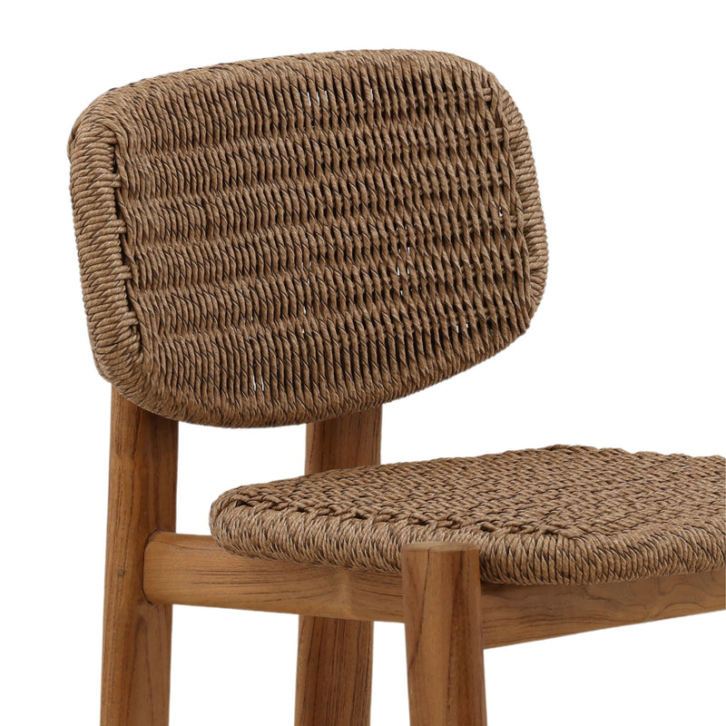 Alva - Outdoor Counter Stool - Light Brown And Natural