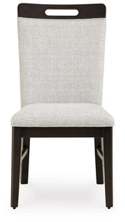 Neymorton - Dining Upholstered Side Chair (Set of 2) - Light Gray / Brown - R&R Furniture Gallery (Fountain Valley, CA)